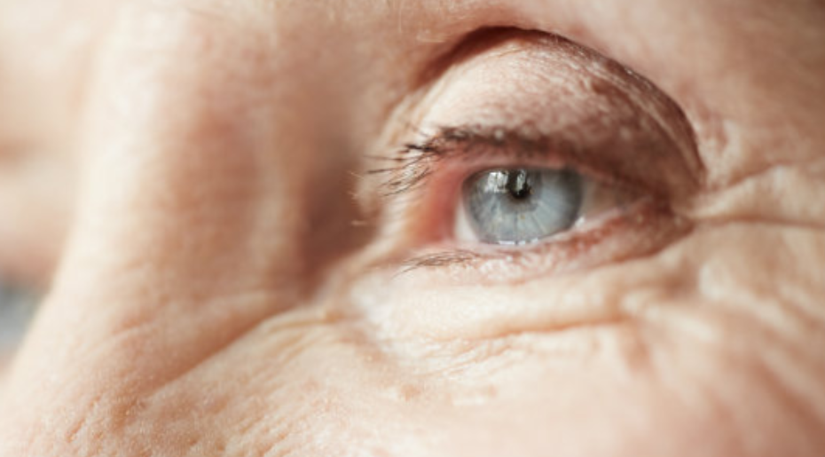 old woman's eye